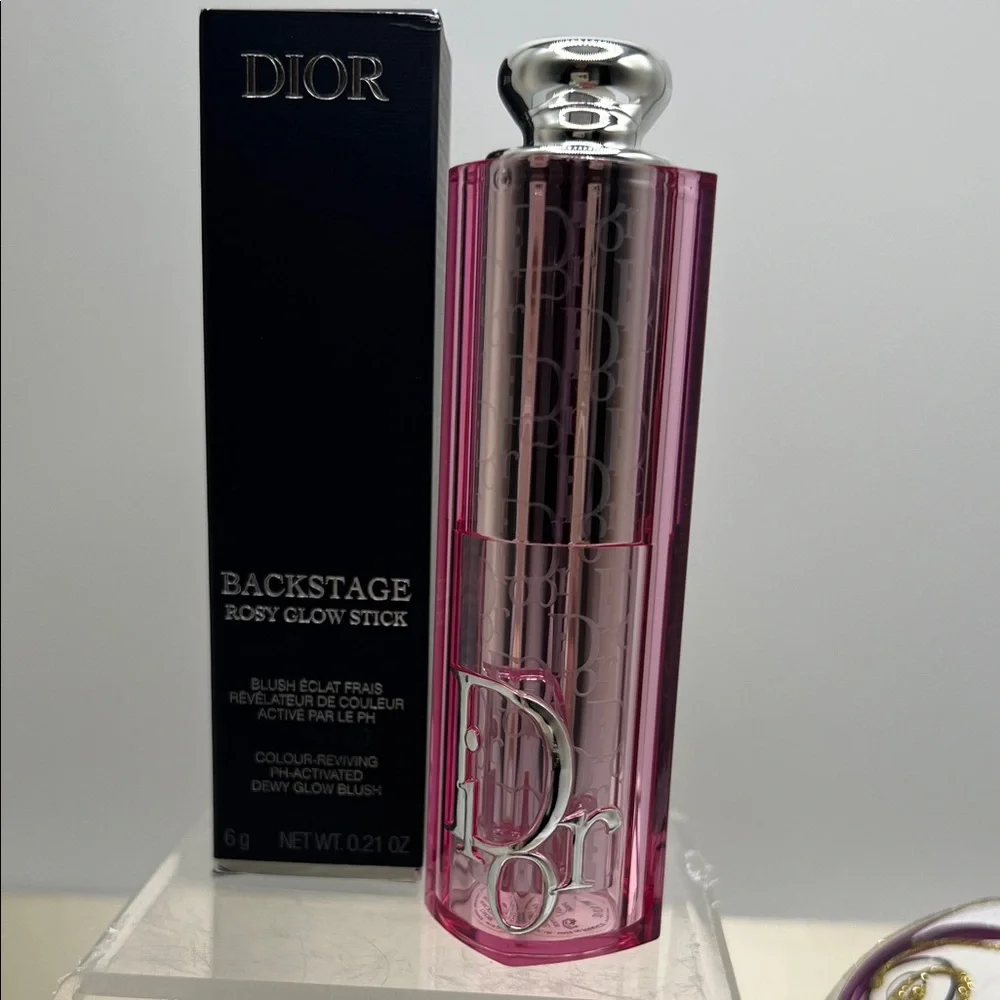 Dior Backstage Rosy Glow Blush Stick Reviving pH-Activated 001 Pink With Box